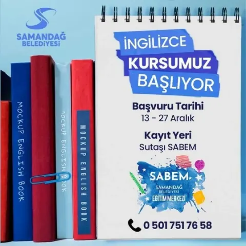 Samandağ Belediyesi Ücretsiz İngilizce Dil Kursu Başlıyor. — fotoğraf 1